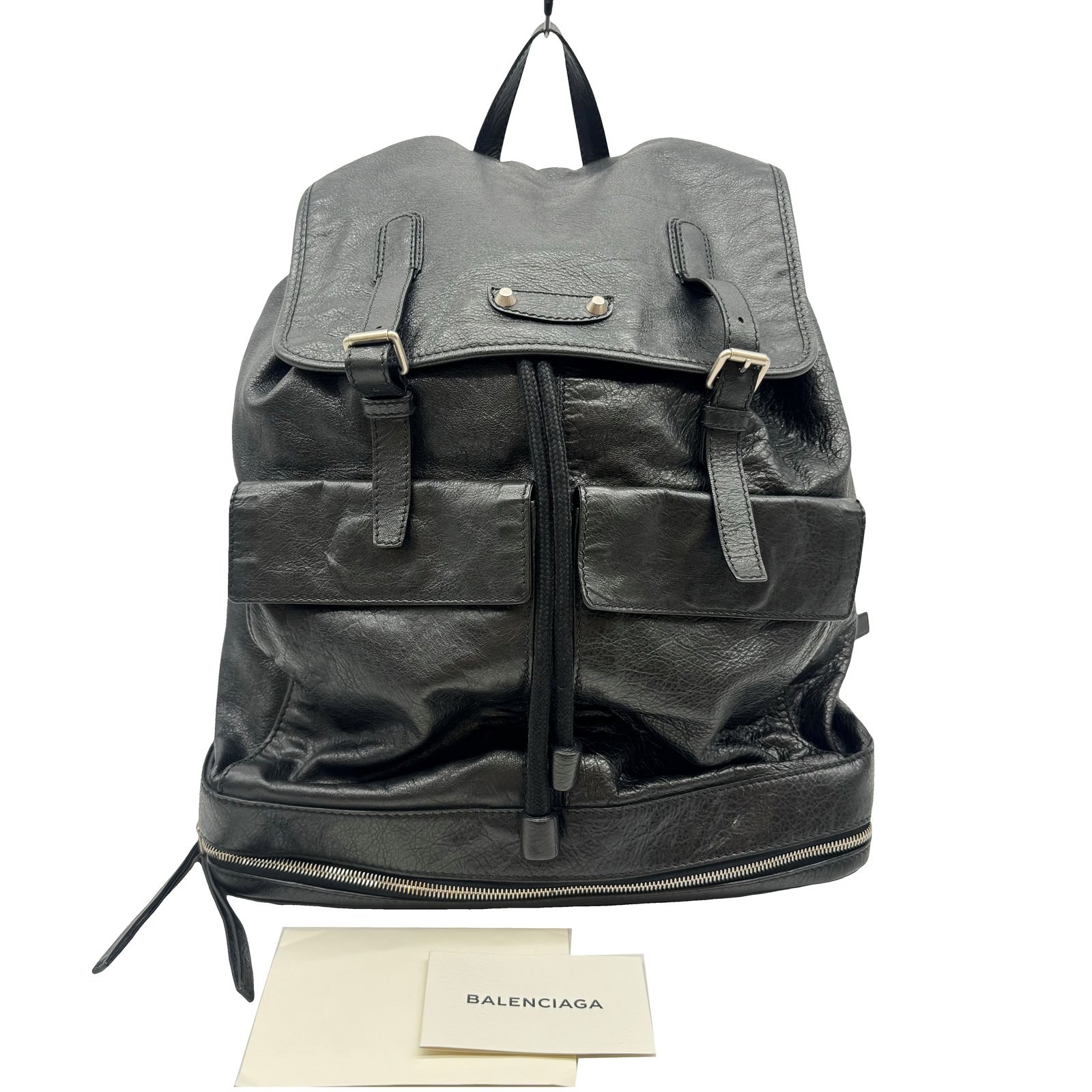 バレンシアガ　リュック　ブラック Authentic BALENCIAGA Backpack 22998114 Black Leather