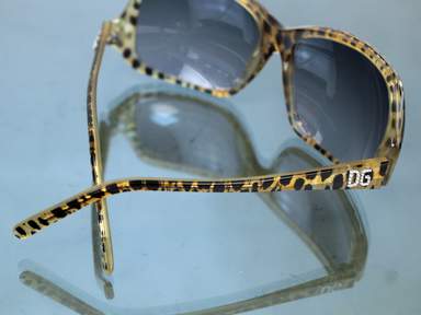 NWT Dolce Cabanna Gorgeous Sunglasses with Gold Accent & Hidden Leopard Print ? Dolce & Gabbana - DG Leo Sunglasses - Gold - Dolce & Gabbana  main image 2
