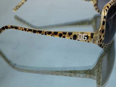 Dolce Gabbana D&G 6495 792 Brown Leopard Sun Glasses Used Italy