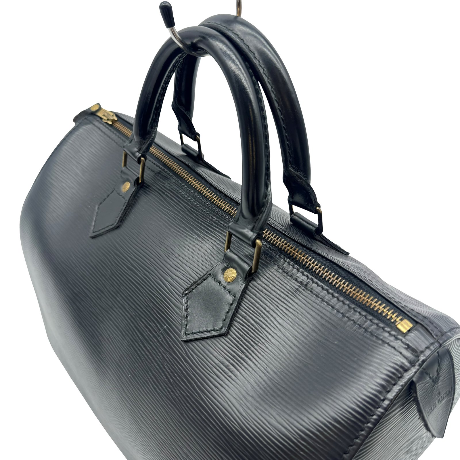 Authentic LOUIS VUITTON Speedy 30 Hand Bag M43002 Black Authentic LOUIS VUITTON Speedy 30 Hand Bag M43002 Black