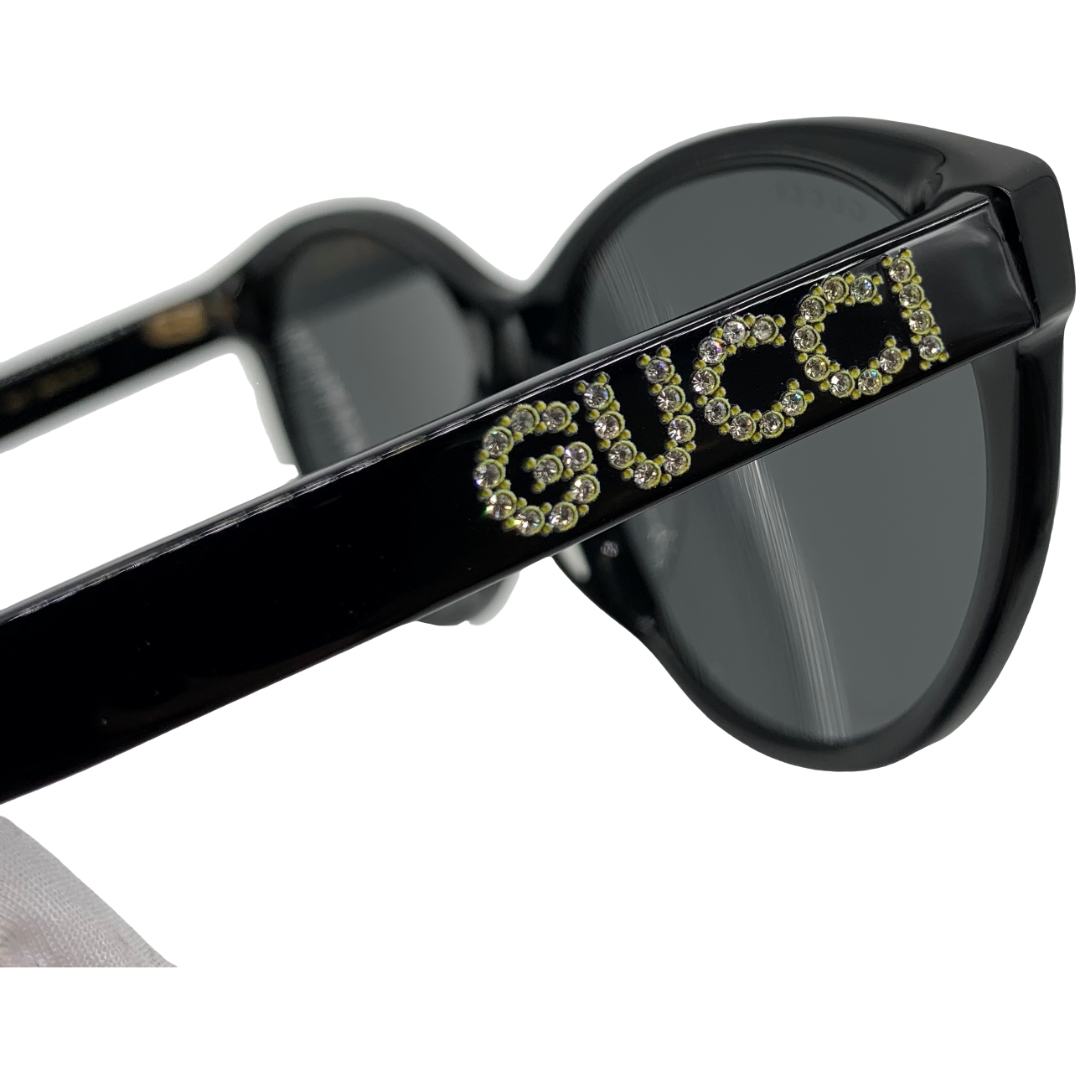 Authentic GUCCI Line Stone Sunglasses GG0419SA Black Resin  display picture 3