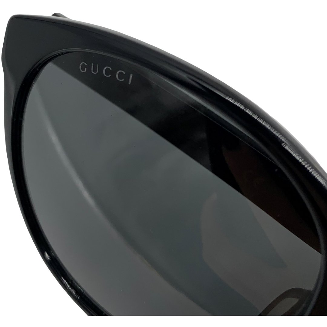 Authentic GUCCI Line Stone Sunglasses GG0419SA Black Resin 