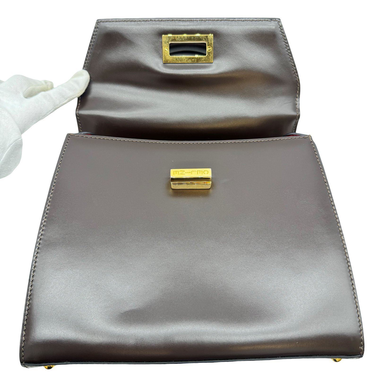 Auth CELINE Turn Lock 2WAY Shoulder Bag Hand Bag M94 Dark Auth CELINE Turn Lock 2WAY Shoulder Bag Hand Bag M94 Dark