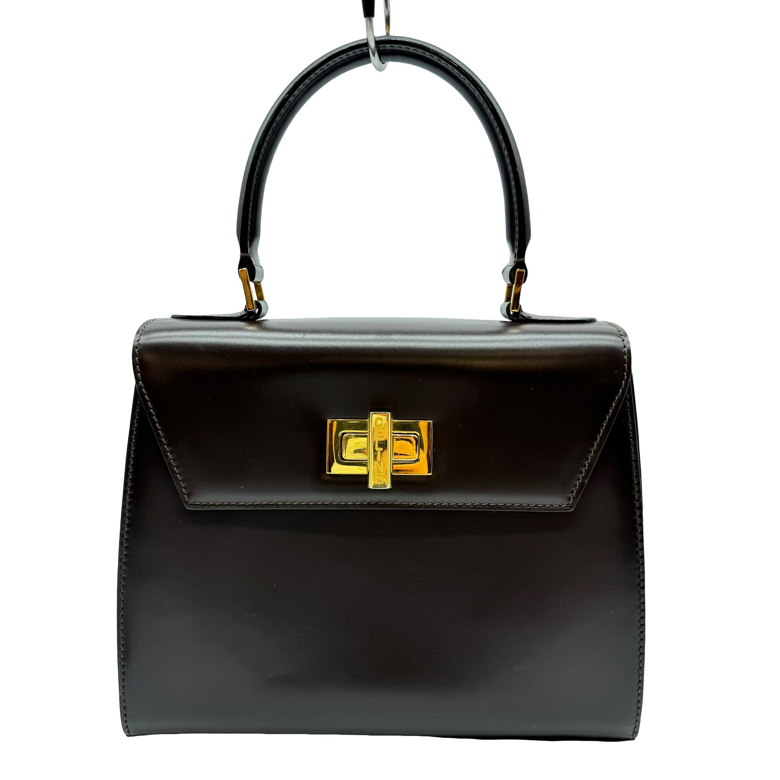 CELINE パラード SMALL POUCH WITH STRAP CUIR TRIOMPHE IN Grained Calfskin