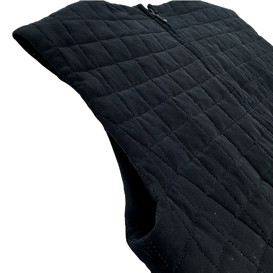 Authentic CHANEL Size:36 Quilting Sleeveless Vest Black