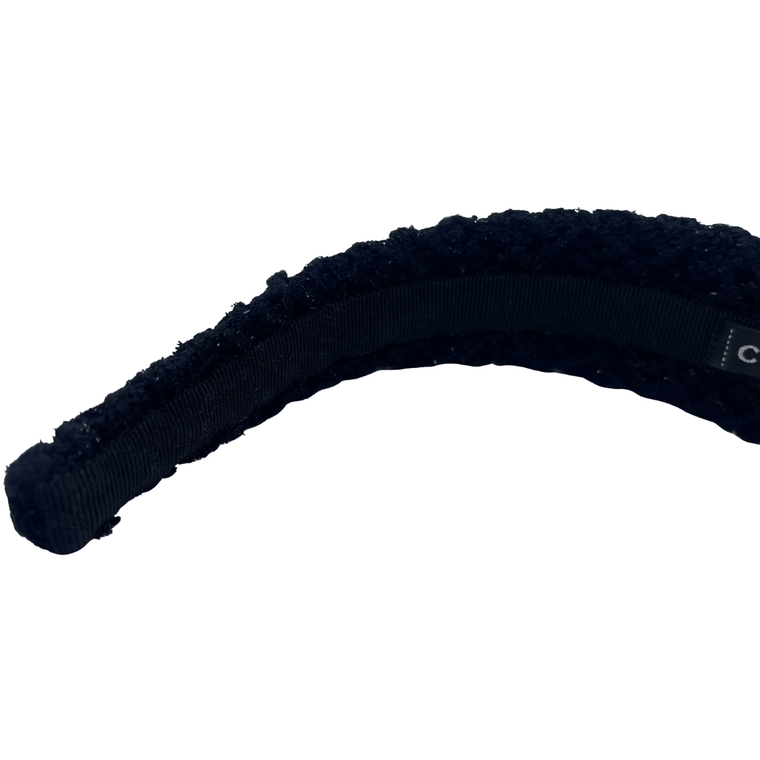 Authentic CHANEL CC Headband Black Velvet 22A Hair Accessory