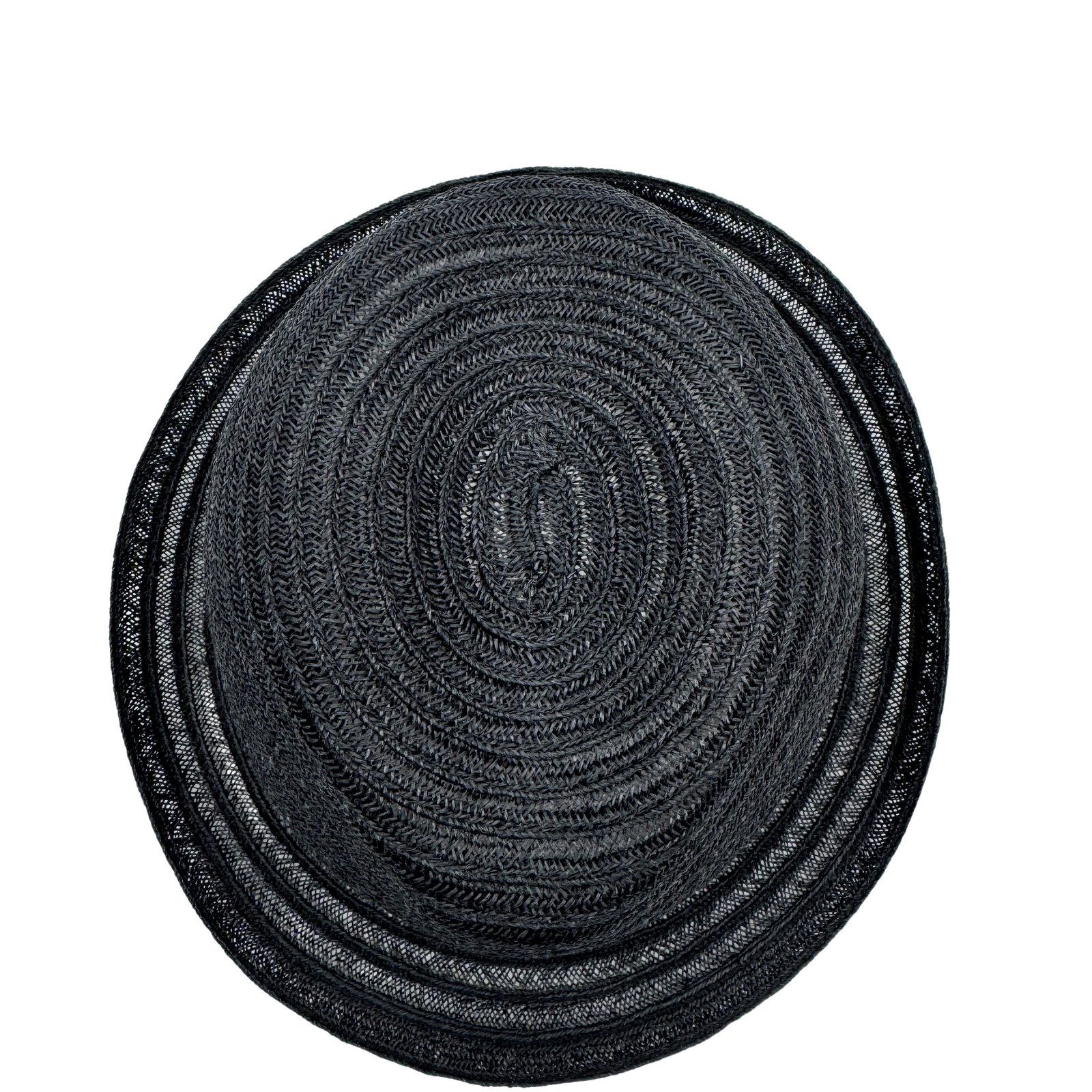 帽子 wicagrocery abaca hat Authentic CHANEL CC Straw Hat Size:M Black Abaca #36635420