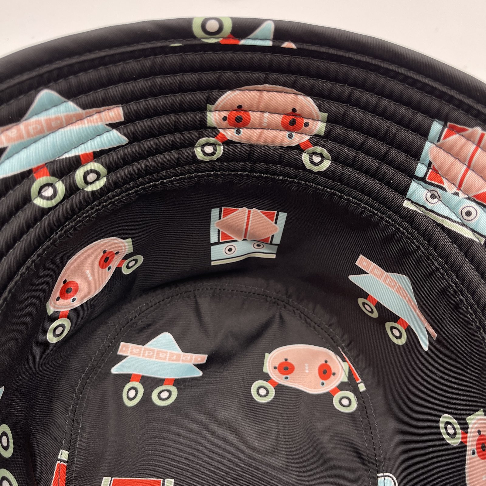 Authentic PRADA Bucket Hat Size:S IHC137 Black Nylon