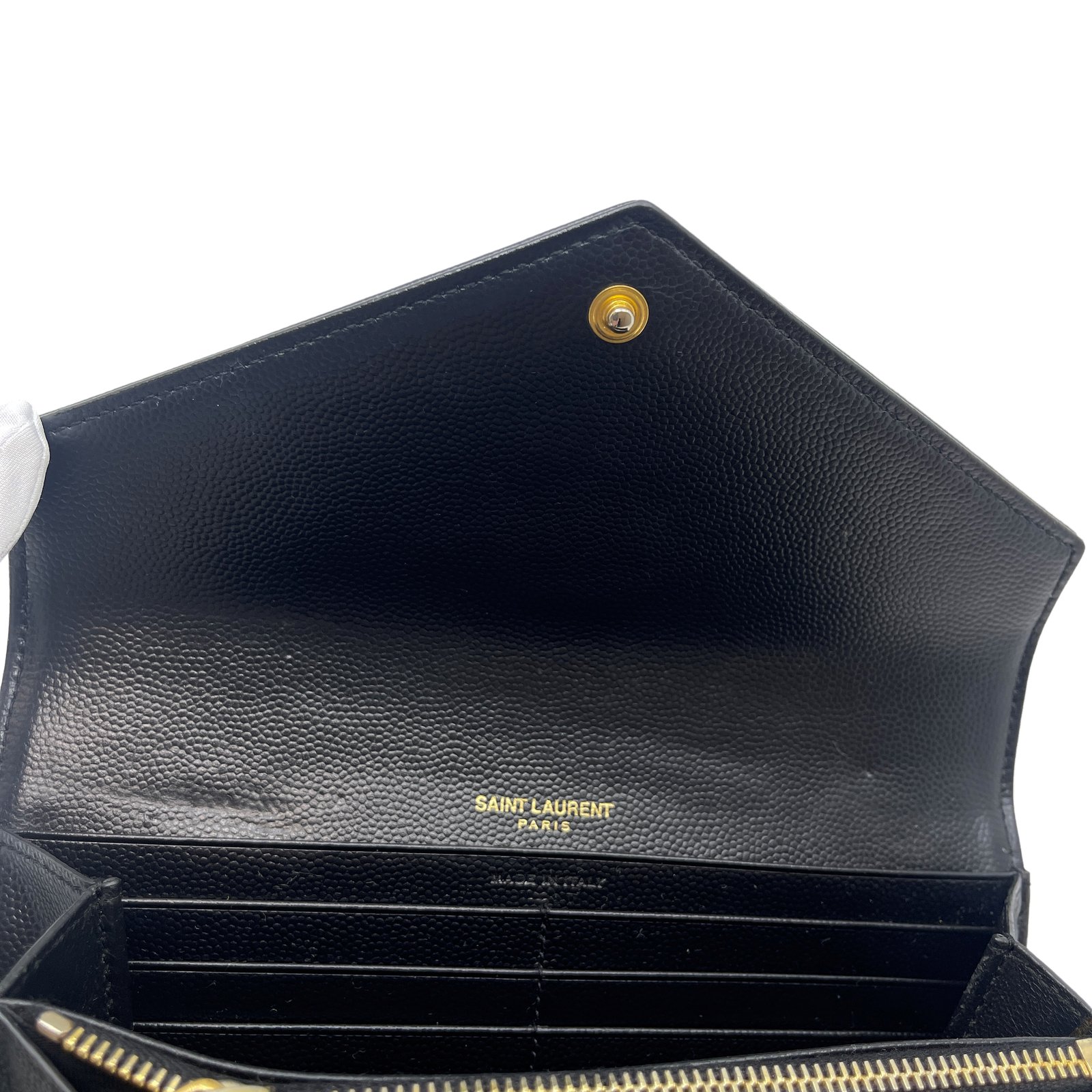 Auth SAINT LAURENT Monogram Bi-fold Long Wallet GUE372264