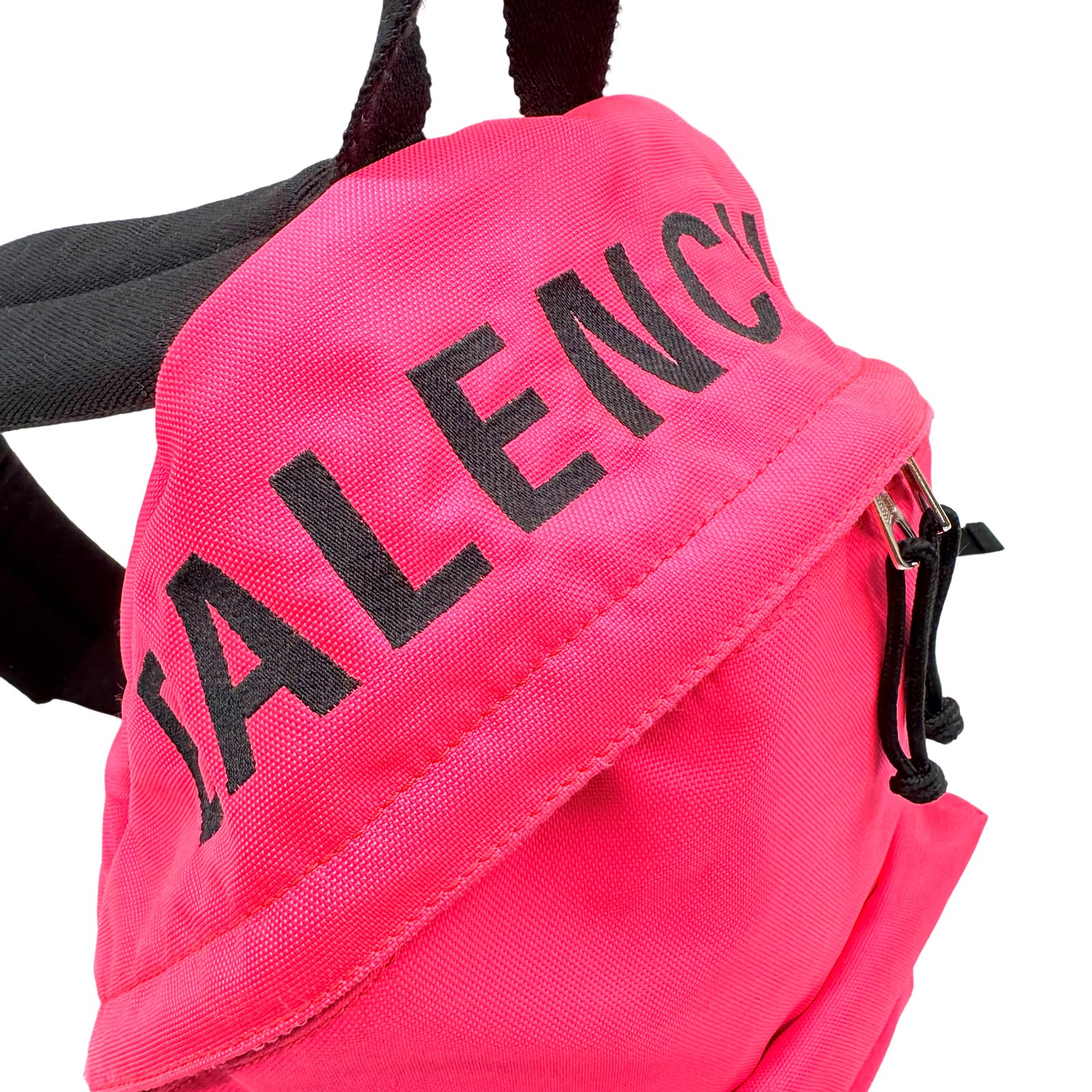BALENCIAGA ピンク リュック・バックパック本好き Authentic BALENCIAGA Logo Backpack Pink Nylon #36635539 | eBay