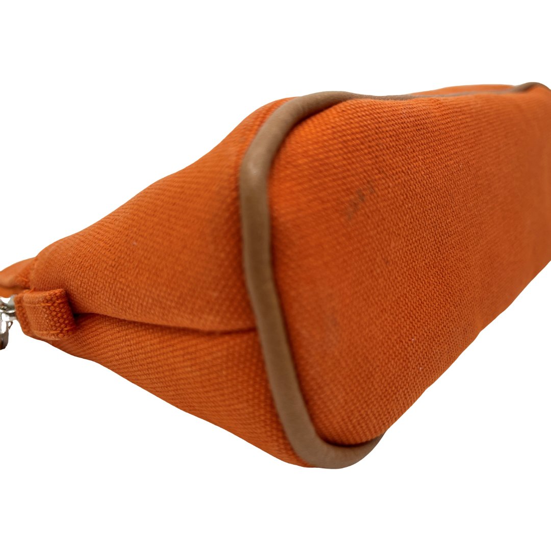 Authentic HERMES Bolide Pouch Orange Cotton #36635573 | eBay