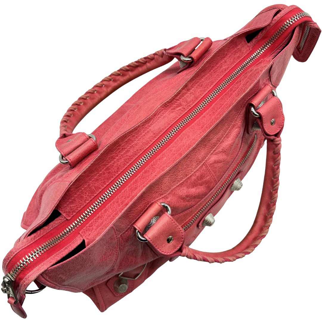 Auth BALENCIAGA The Giant City 2WAY Hand Bag 173082・6634