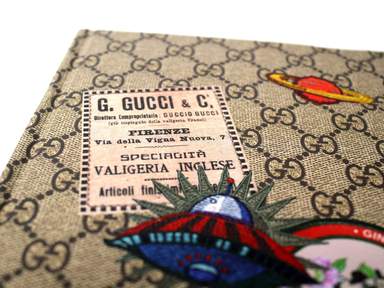 GUCCI GG Brown Stationery Note Book Scratch Book Accessories
