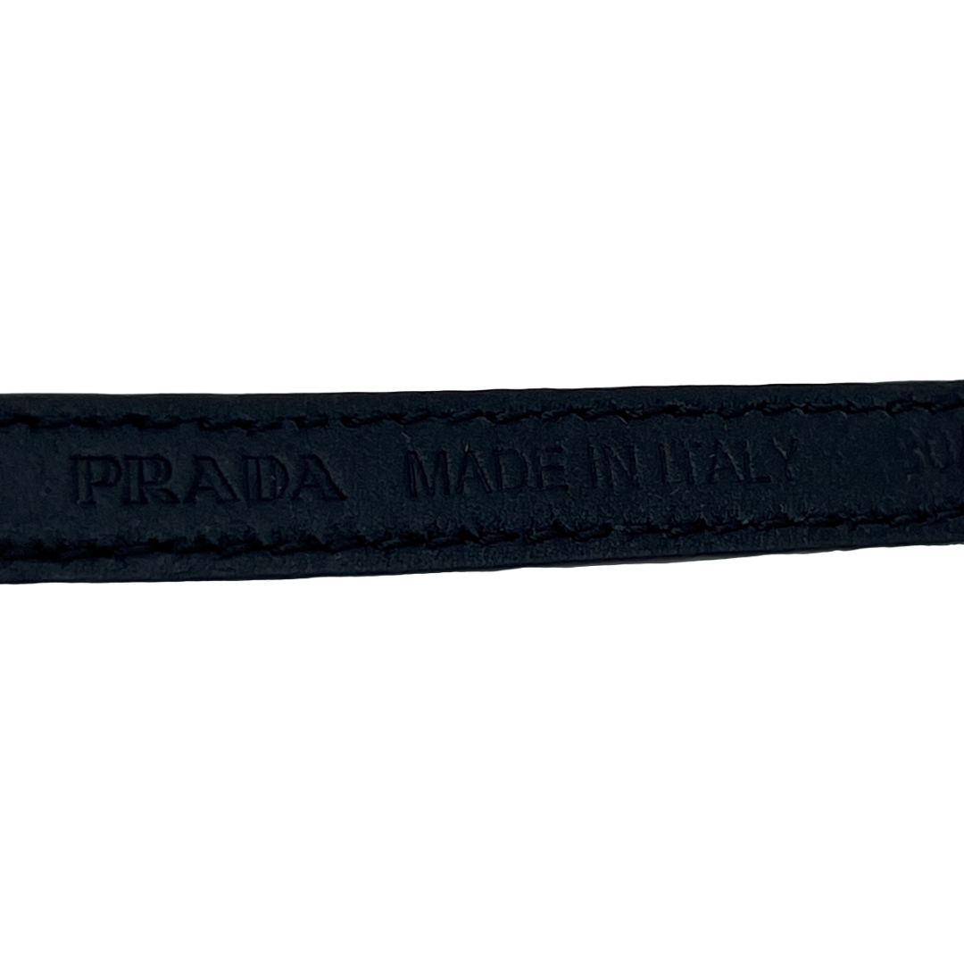 Authentic PRADA Saffiano 80/32 Belt 1C4067 Black Leather