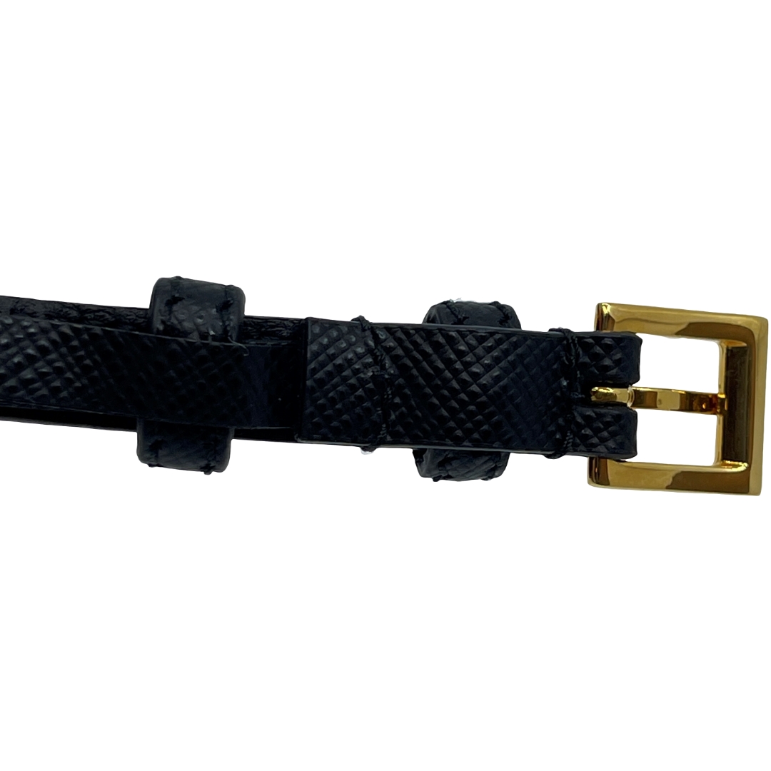 Authentic PRADA Saffiano 80/32 Belt 1C4067 Black Leather