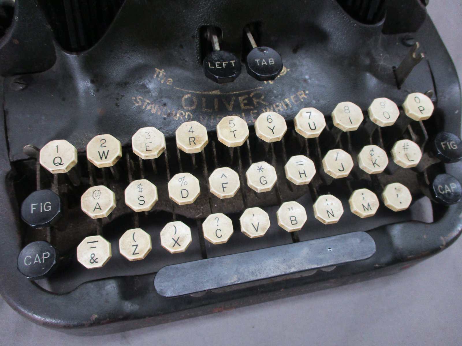 1913 Oliver No.9 The Printype BATWING Green Typewriter SEE VIDEO