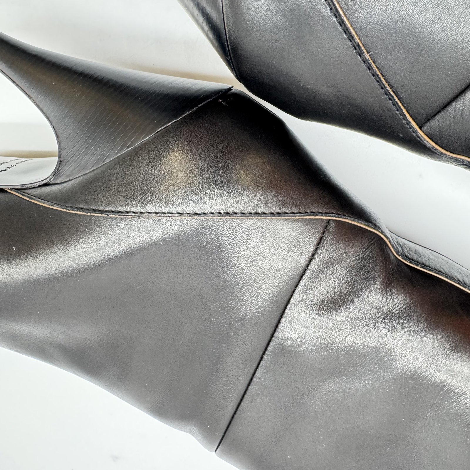 Authentic HERMES Size:38 US:7 Long Boots Black Leather Authentic HERMES Size:38 US:7 Long Boots Black Leather