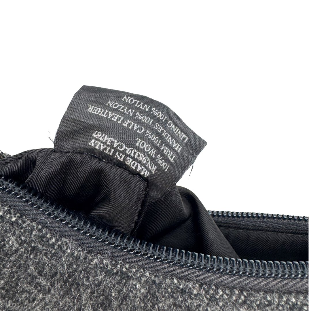 Authentic PRADA Hobo Gray Wool #36634830 | eBay Authentic PRADA Hobo Gray Wool #36634830 | eBay