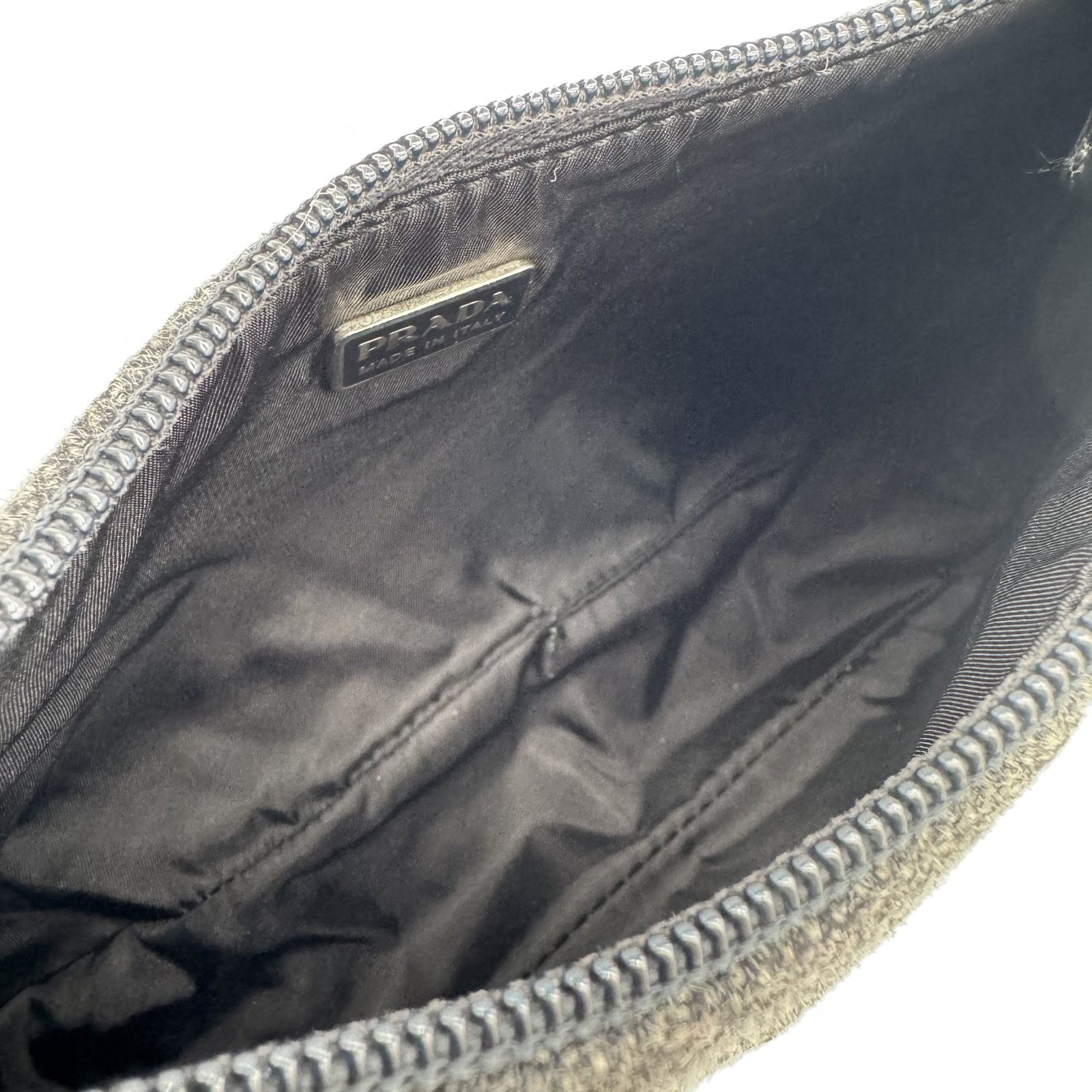 Authentic PRADA Hobo Gray Wool #36634830 | eBay