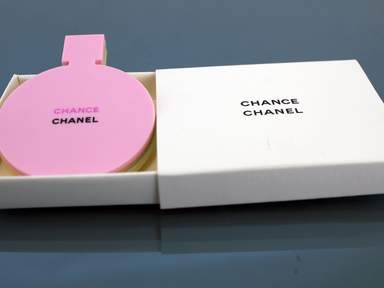 CHANEL Chance Mini Mirror Case Make Up Accessories Novelty Used