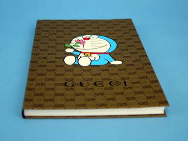 GUCCI GG Brown Doraemon Stationery Note Book Scratch Book