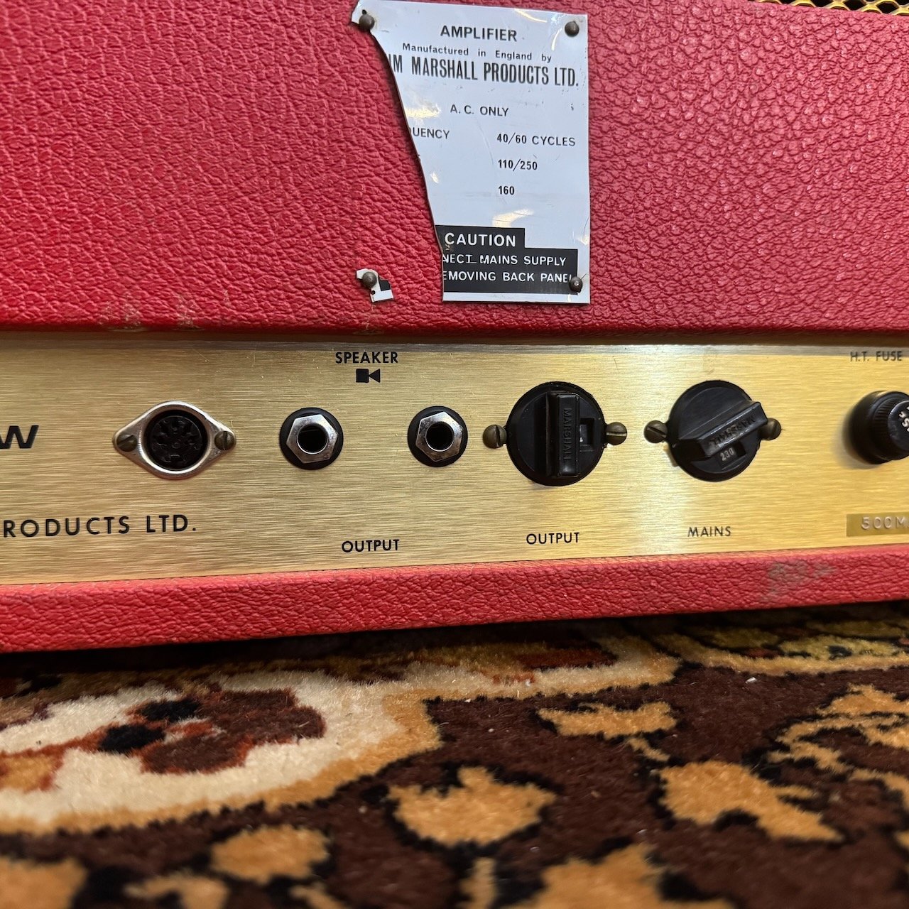 Vintage 1970 Marshall JMP Tremolo 50w *Original Red* Valve