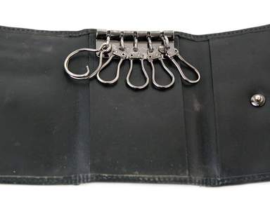 BURBERRY Black Label Leather Key Case Key Chain Accessories Used