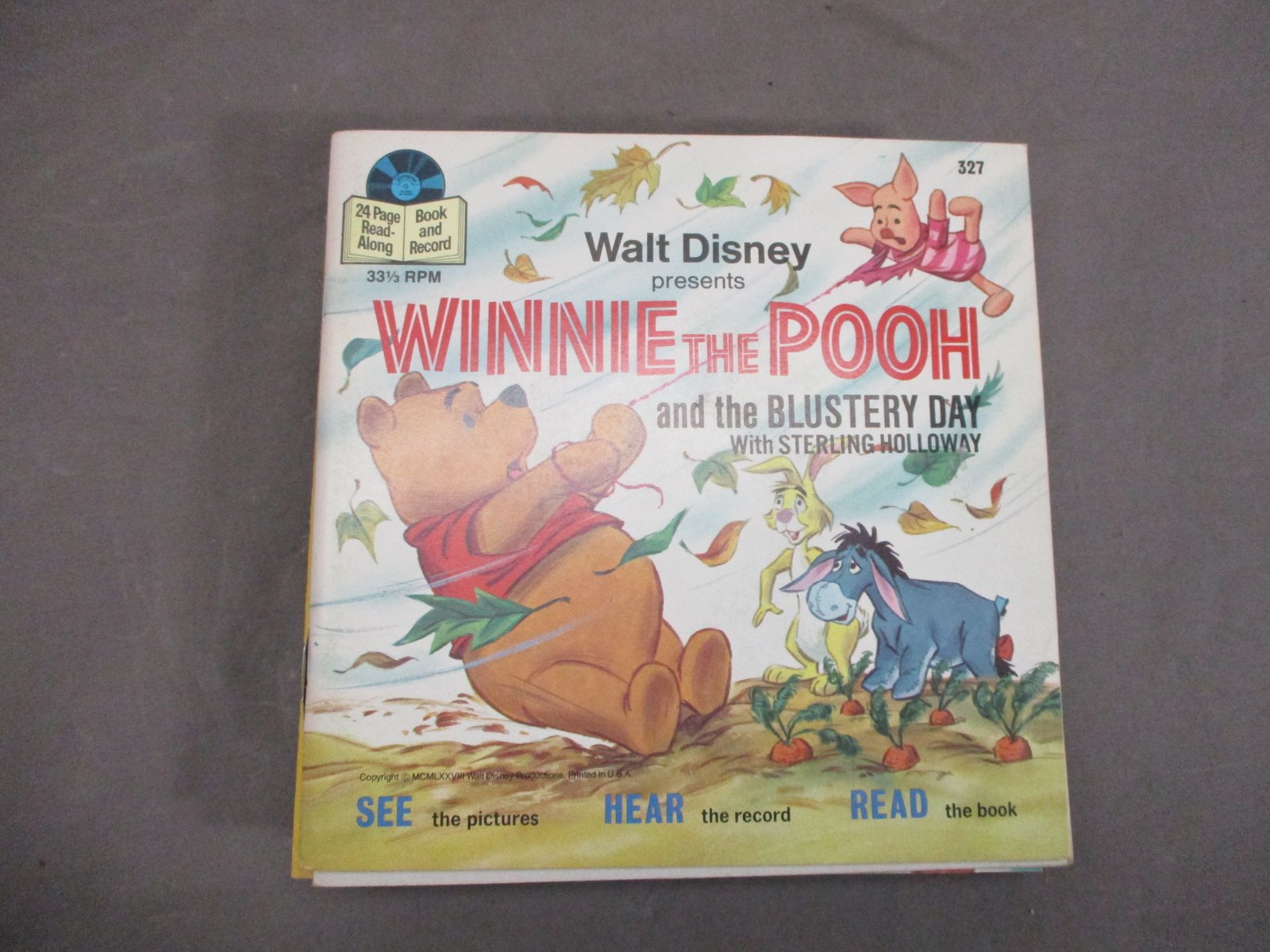 12 Vintage WALT DISNEY DISNEYLAND BOOK & RECORD 33 1/3 Rpm VINYL