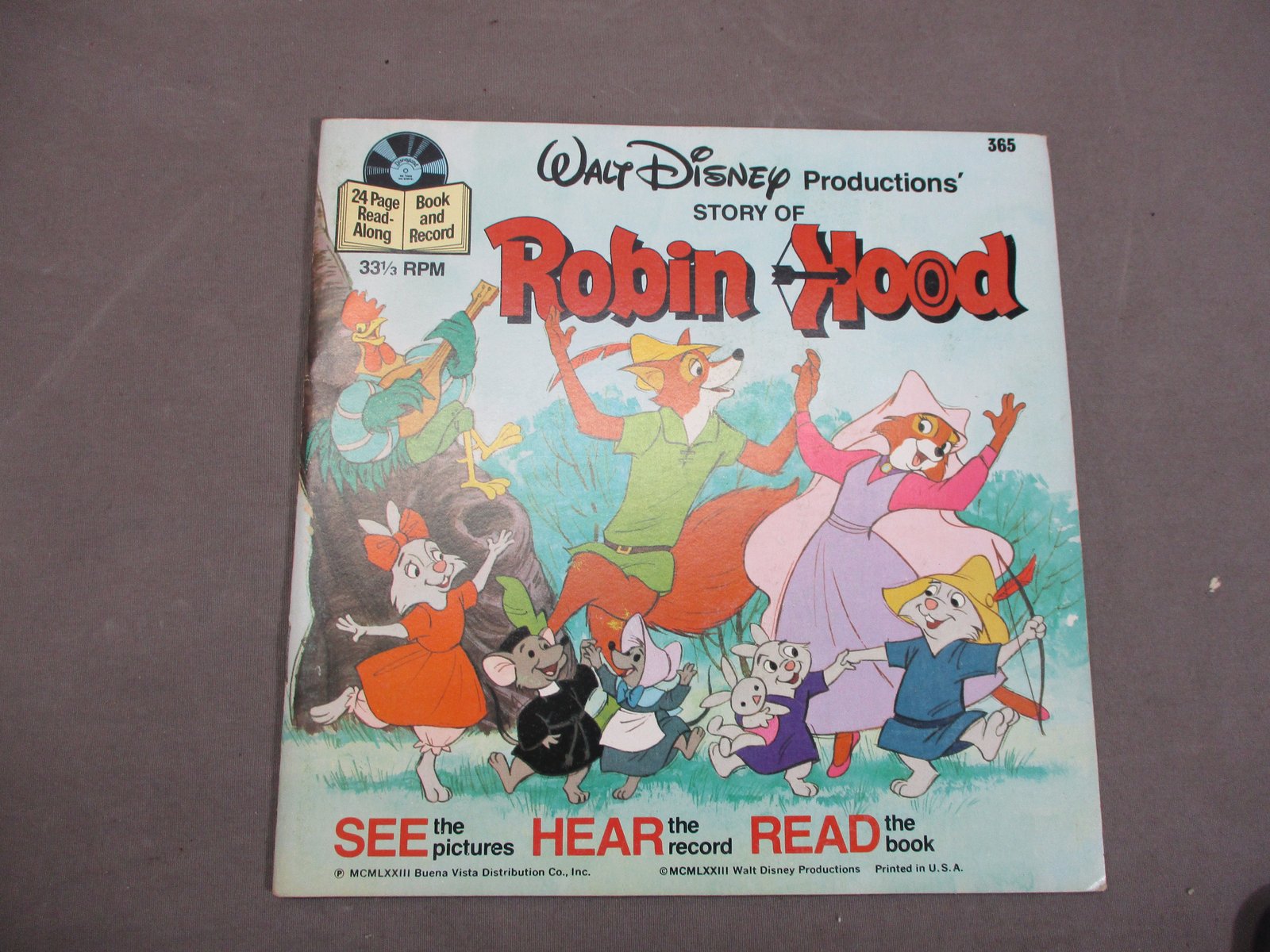 12 Vintage WALT DISNEY DISNEYLAND BOOK & RECORD 33 1/3 Rpm VINYL