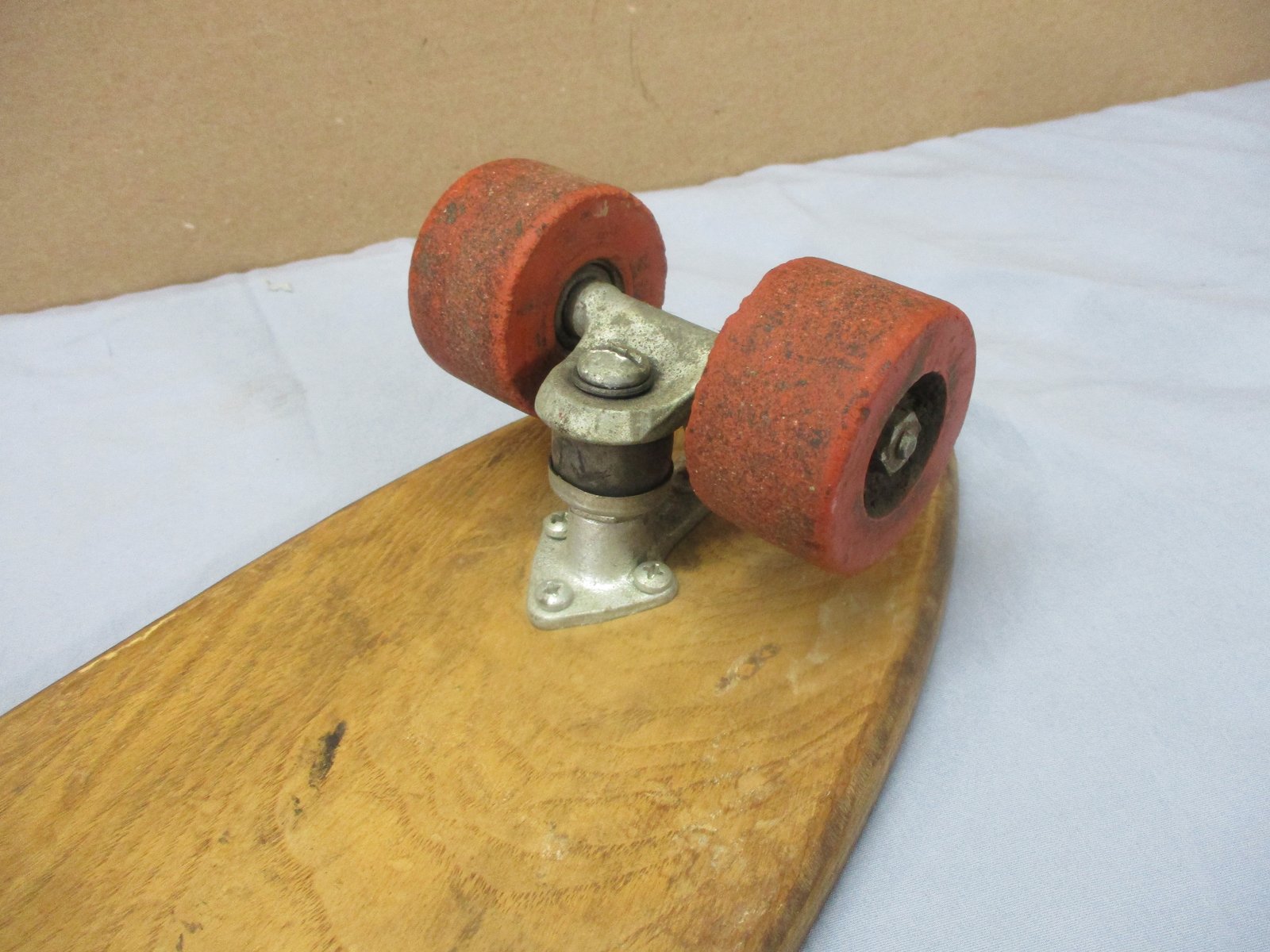 Vintage Sears Spyder Wooden Long Board Skateboard w/ Clay Wheels