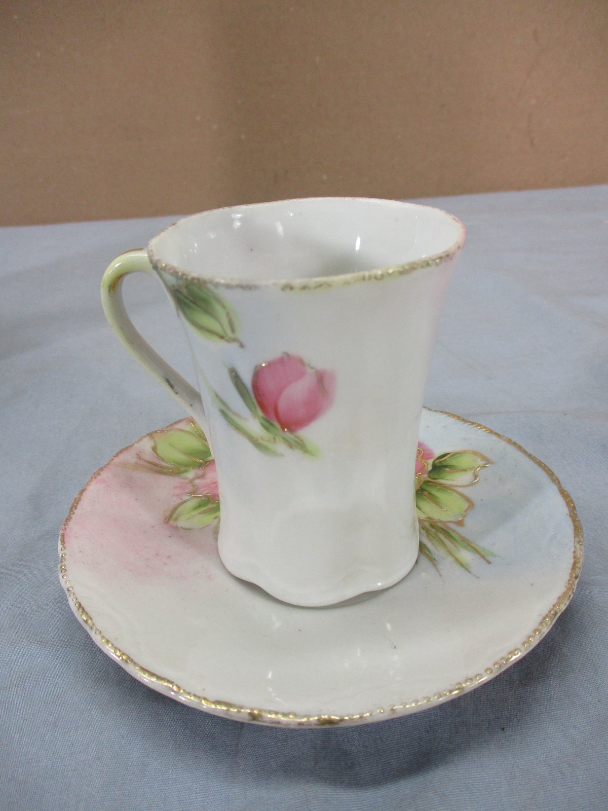 Vtg 10 Pc NIPPON China Hand Painted Rose Coffee Carafe Cup Saucer