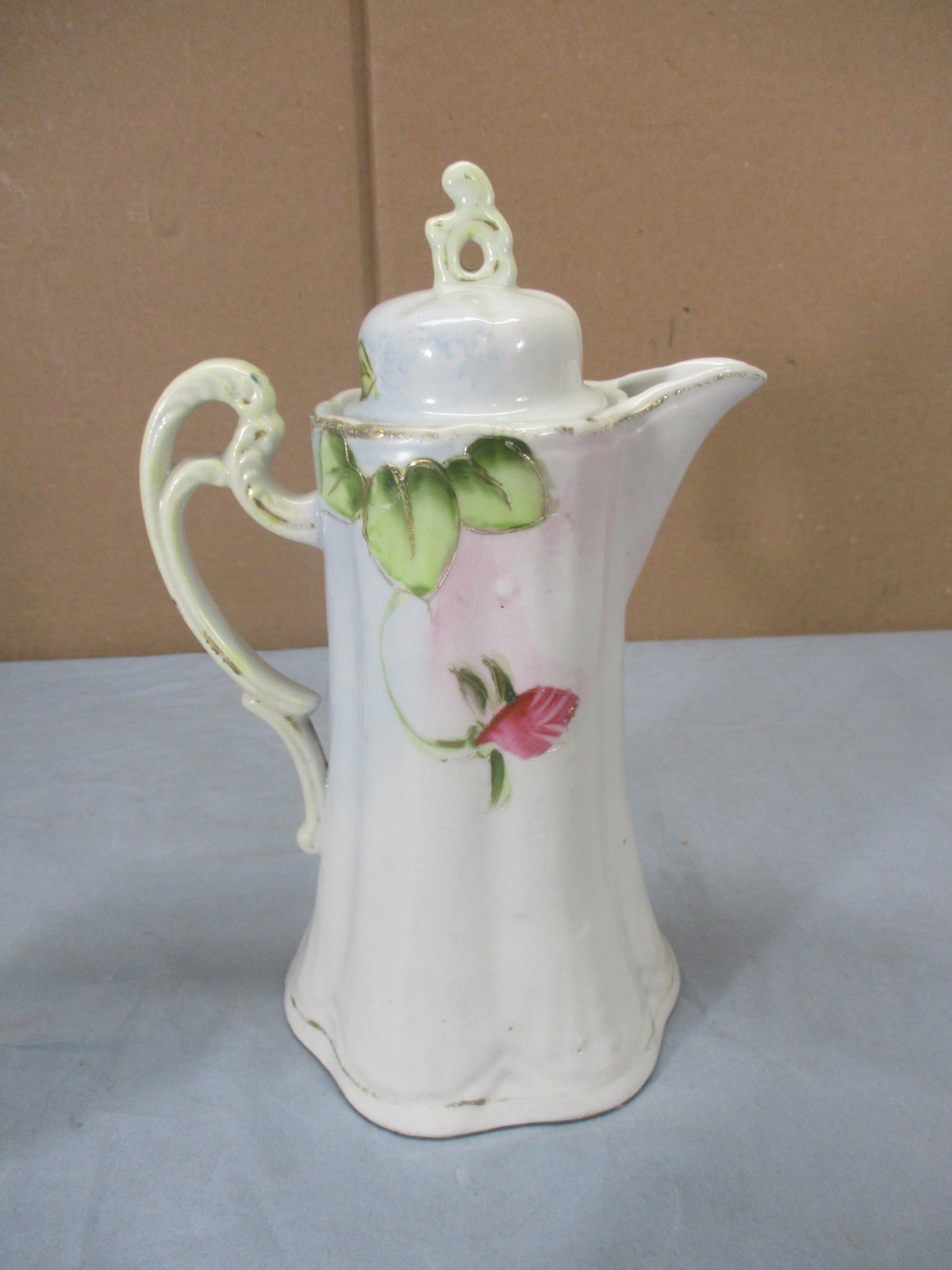 Vtg 10 Pc NIPPON China Hand Painted Rose Coffee Carafe Cup Saucer