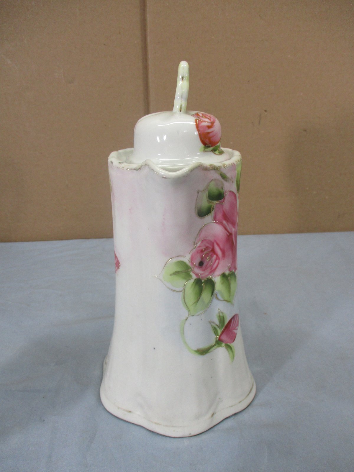 Vtg 10 Pc NIPPON China Hand Painted Rose Coffee Carafe Cup Saucer