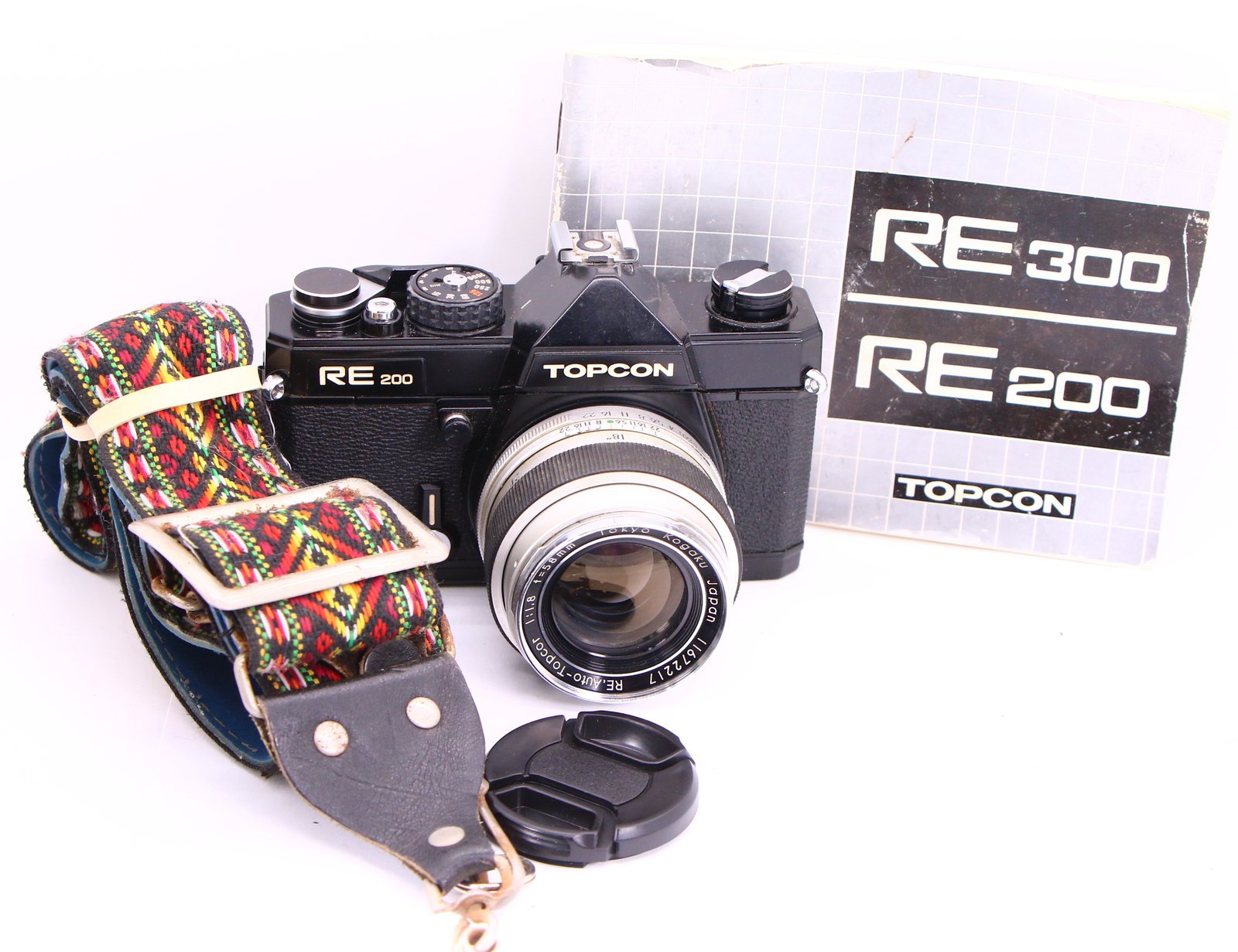 Rare! BLACK TOPCON RE200 RE 200 SLR film camera RE. AUTO