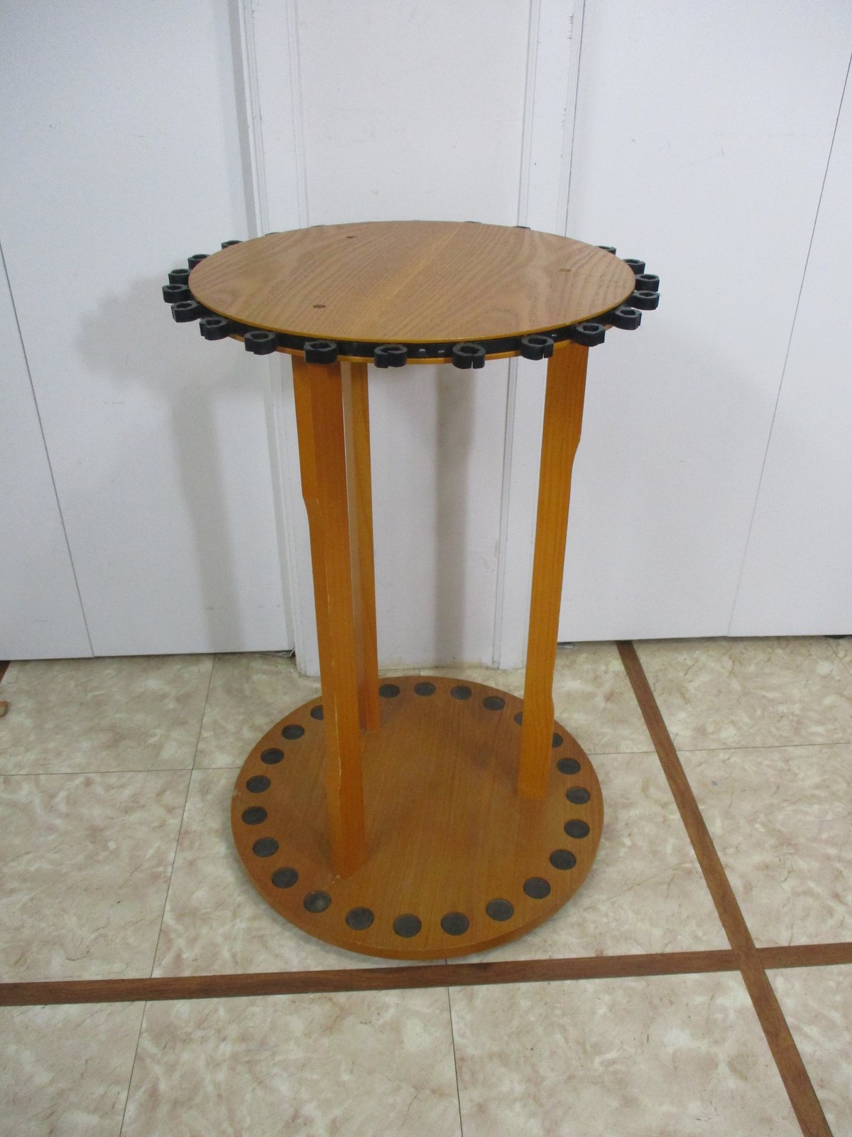 Vtg Mid-Century Rotating Fishing Rod Store Display Rack Storage