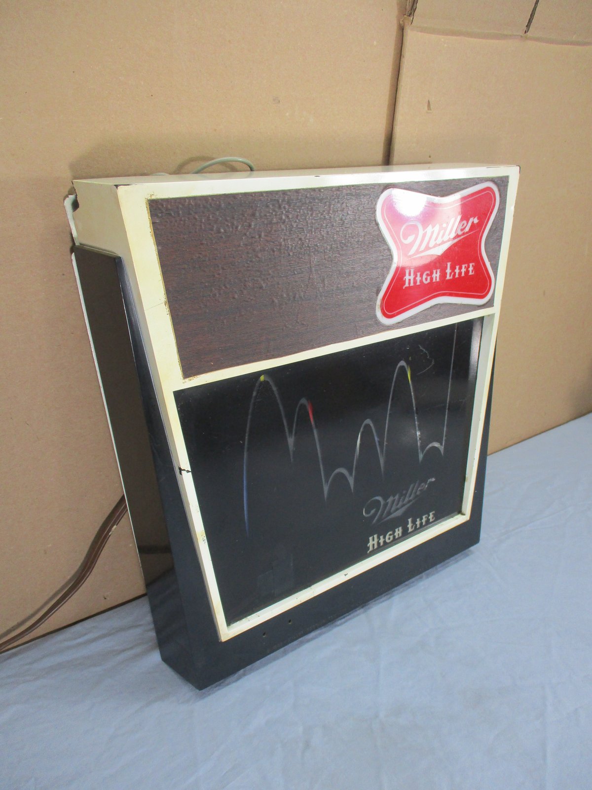 ヴィンテージ Miller high life バウンスボールモーションサイン Vtg Miller High Life Motion Bouncing Ball Beer Sign Light