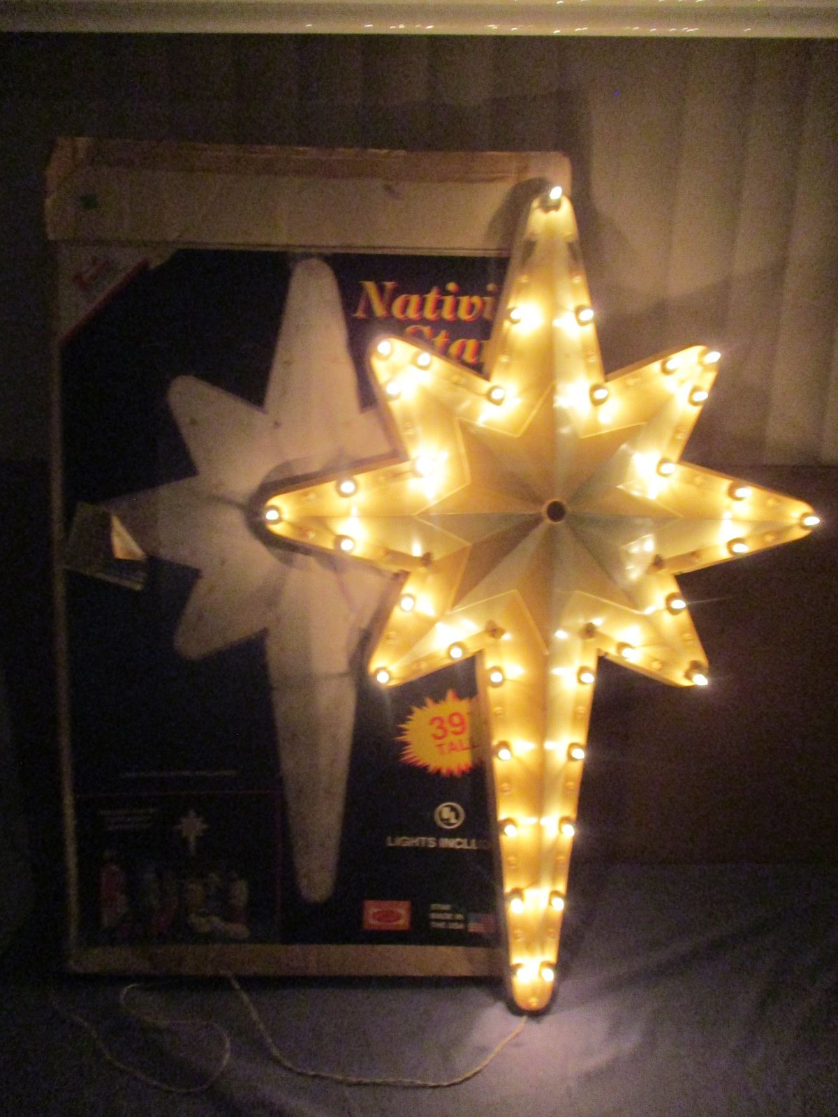 Vintage Empire Nativity Star Christmas Lights Blow Mold 39