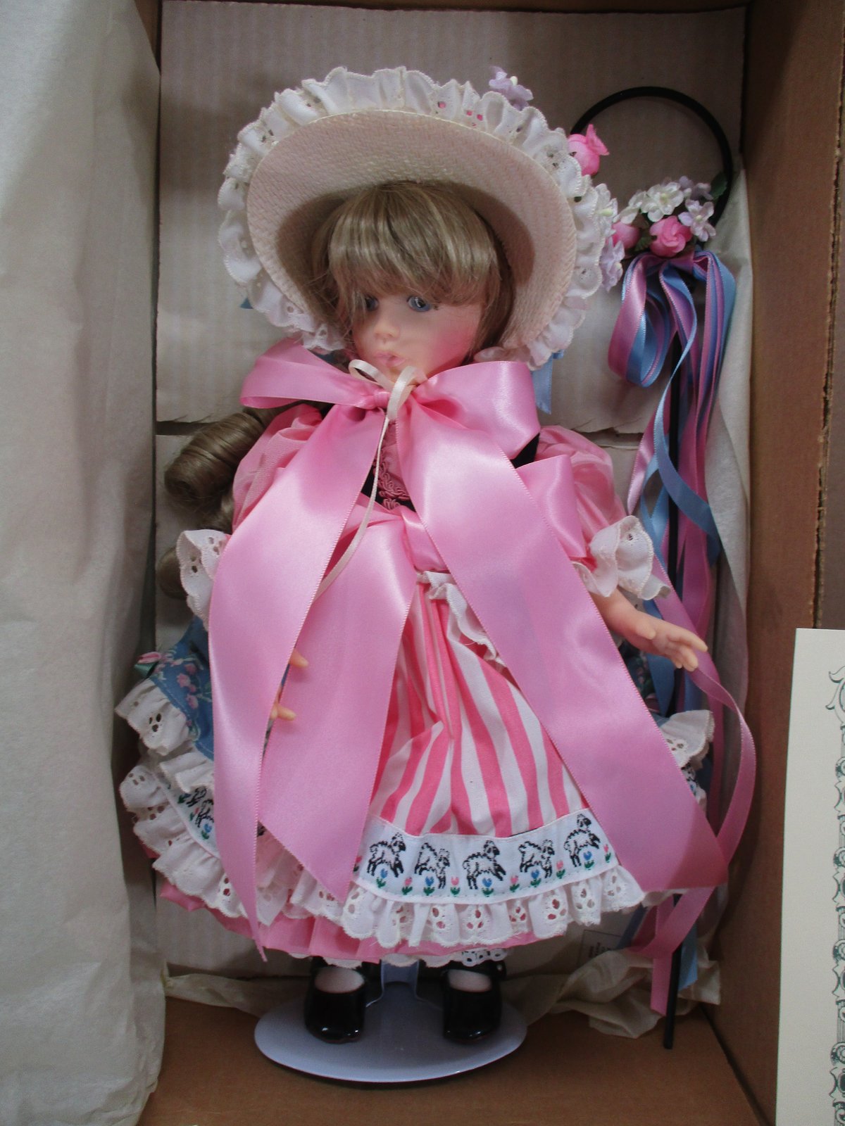 VTG Porcelain Doll in Original Box - Robin Woods - Little Bo Peep
