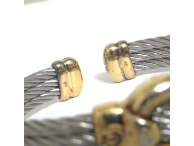 Auth Vintage Philippe Charriol Bangle Bracelet Stainless Steel