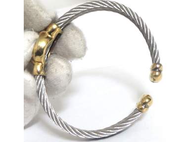 Auth Vintage Philippe Charriol Bangle Bracelet Stainless Steel