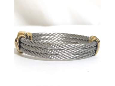 Auth Vintage Philippe Charriol Bangle Bracelet Stainless Steel