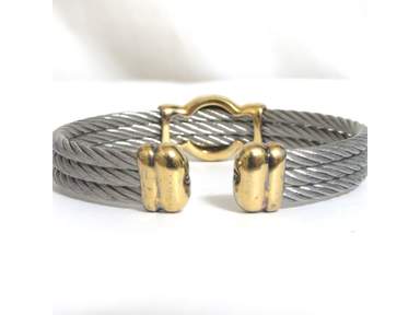 アクセサリー PHILIPPE CHARRIOL Wire bracelet Auth Vintage Philippe Charriol Bangle Bracelet Stainless Steel