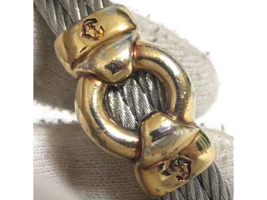 Auth Vintage Philippe Charriol Bangle Bracelet Stainless Steel