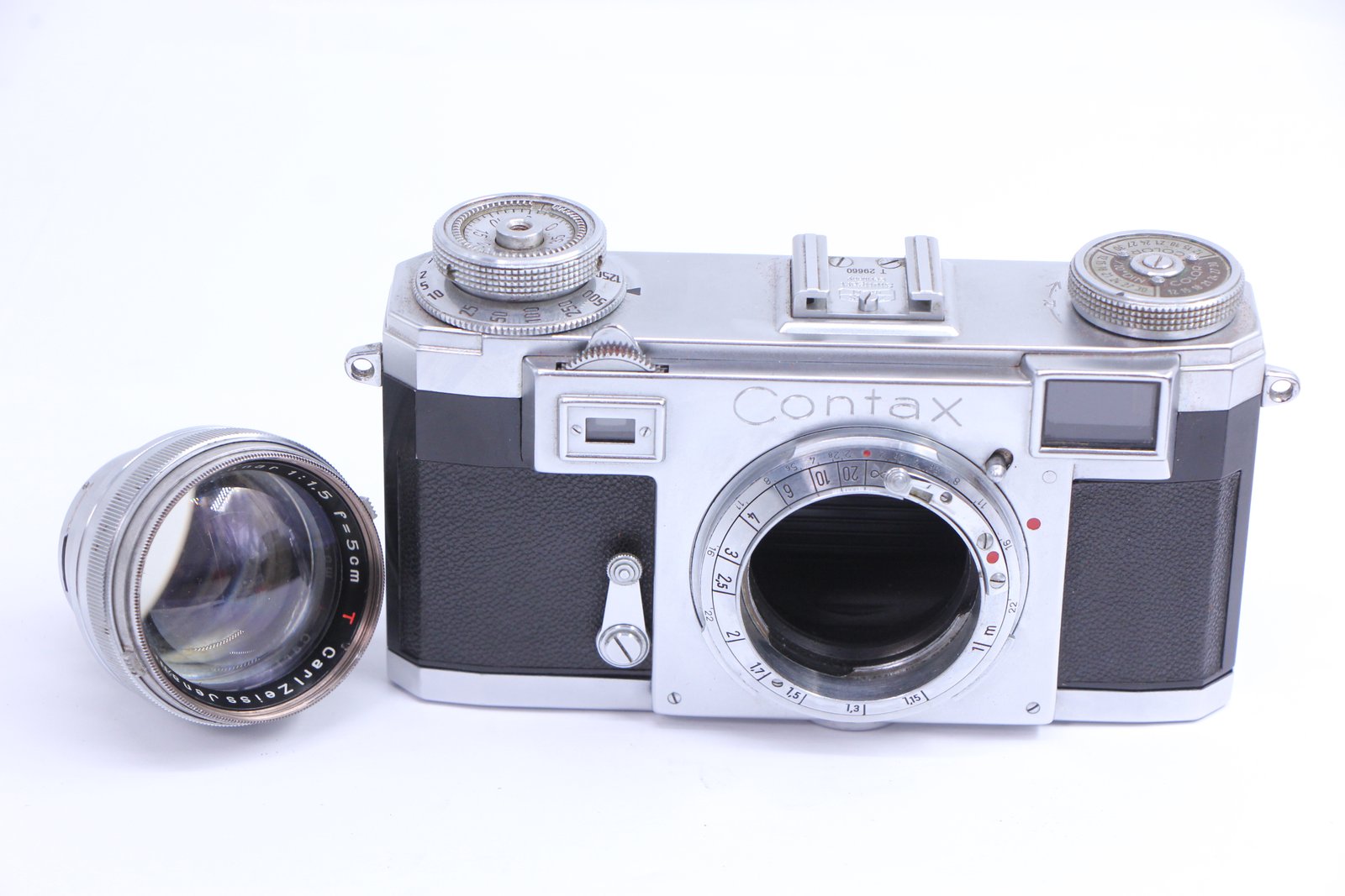 Zeiss Ikon Contax IIa Black Dial Sonnar 5cm f1.5 T 50mm